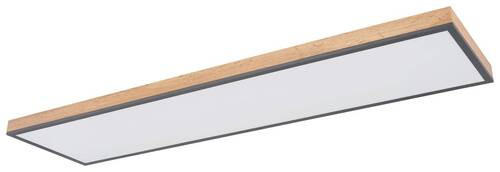 LED-DECKENLEUCHTE 120/30/6,5 cm   - Opal/Graphitfarben, Basics, Kunststoff/Metall (120/30/6,5cm) - Globo