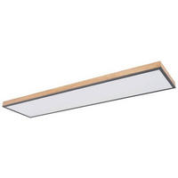 LED-DECKENLEUCHTE 120/30/6,5 cm   - Opal/Graphitfarben, Basics, Kunststoff/Metall (120/30/6,5cm) - Globo