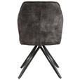 STUHL   Webstoff  Schwarz, Graugrün  - Schwarz/Graugrün, Design, Textil/Metall (50/85/60cm) - Carryhome