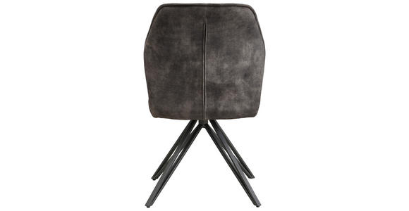 STUHL   Webstoff  Schwarz, Graugrün  - Schwarz/Graugrün, Design, Textil/Metall (50/85/60cm) - Carryhome