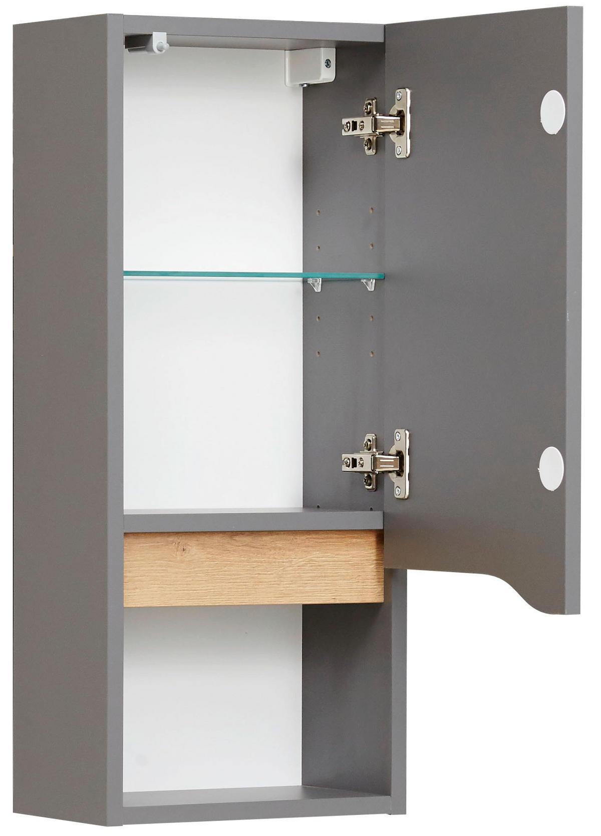 HÄNGESCHRANK 30/70/20 cm  - Dunkelgrau/Eichefarben, KONVENTIONELL, Glas/Holzwerkstoff (30/70/20cm) - Pelipal