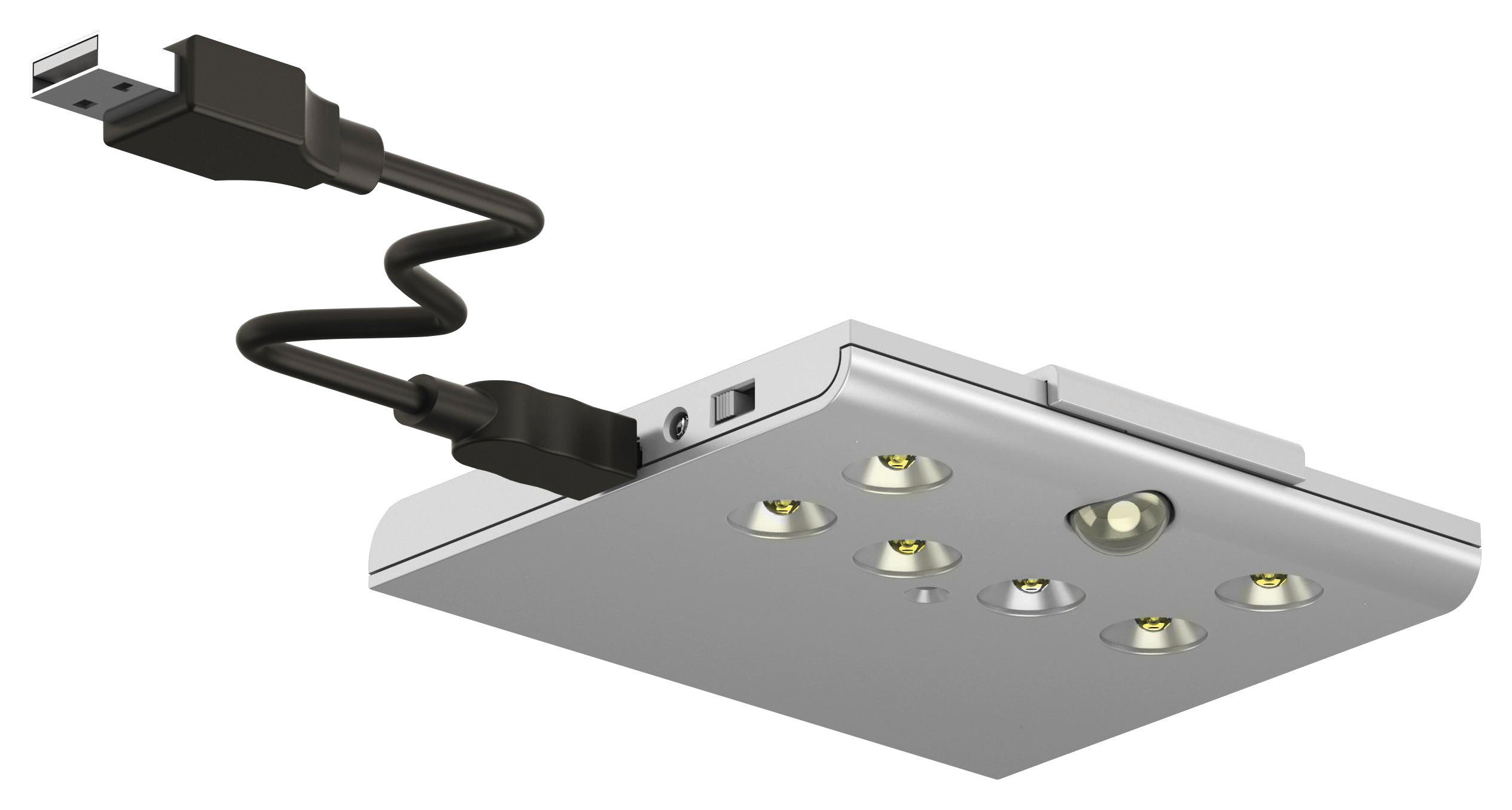 SCHRANKBELEUCHTUNG  23/3/11 cm  - Alufarben, Kunststoff (23/3/11cm) - home24