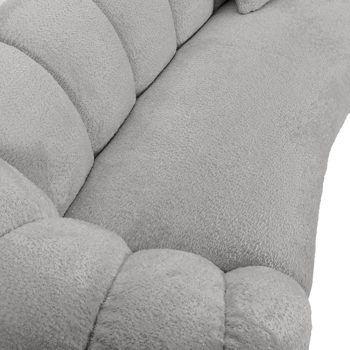 BIGSOFA in Chenille Schlammfarben  - Schlammfarben/Schwarz, KONVENTIONELL, Kunststoff/Textil (248/78/112cm) - Carryhome