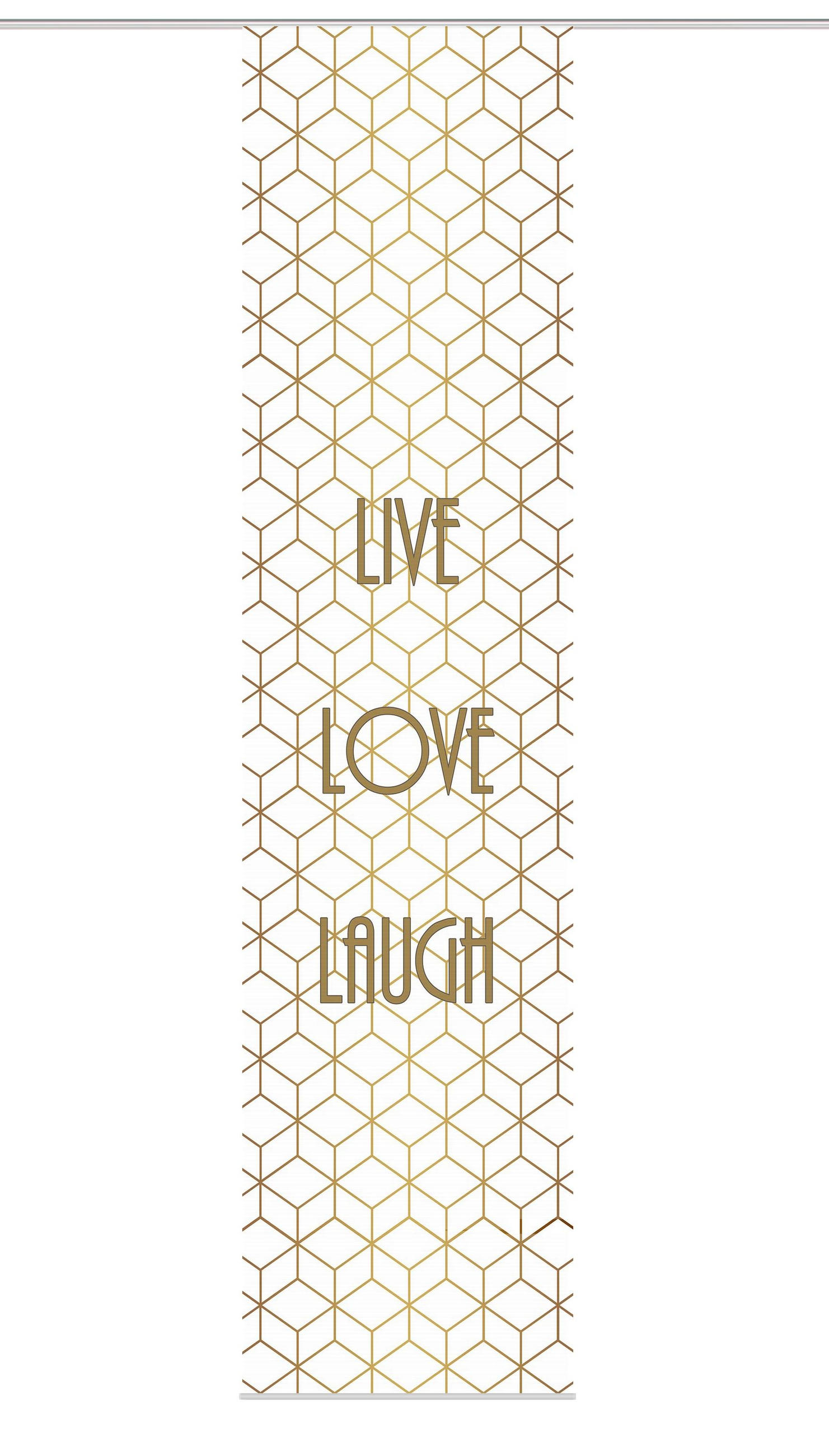 Flächenvorhang in Goldfarben