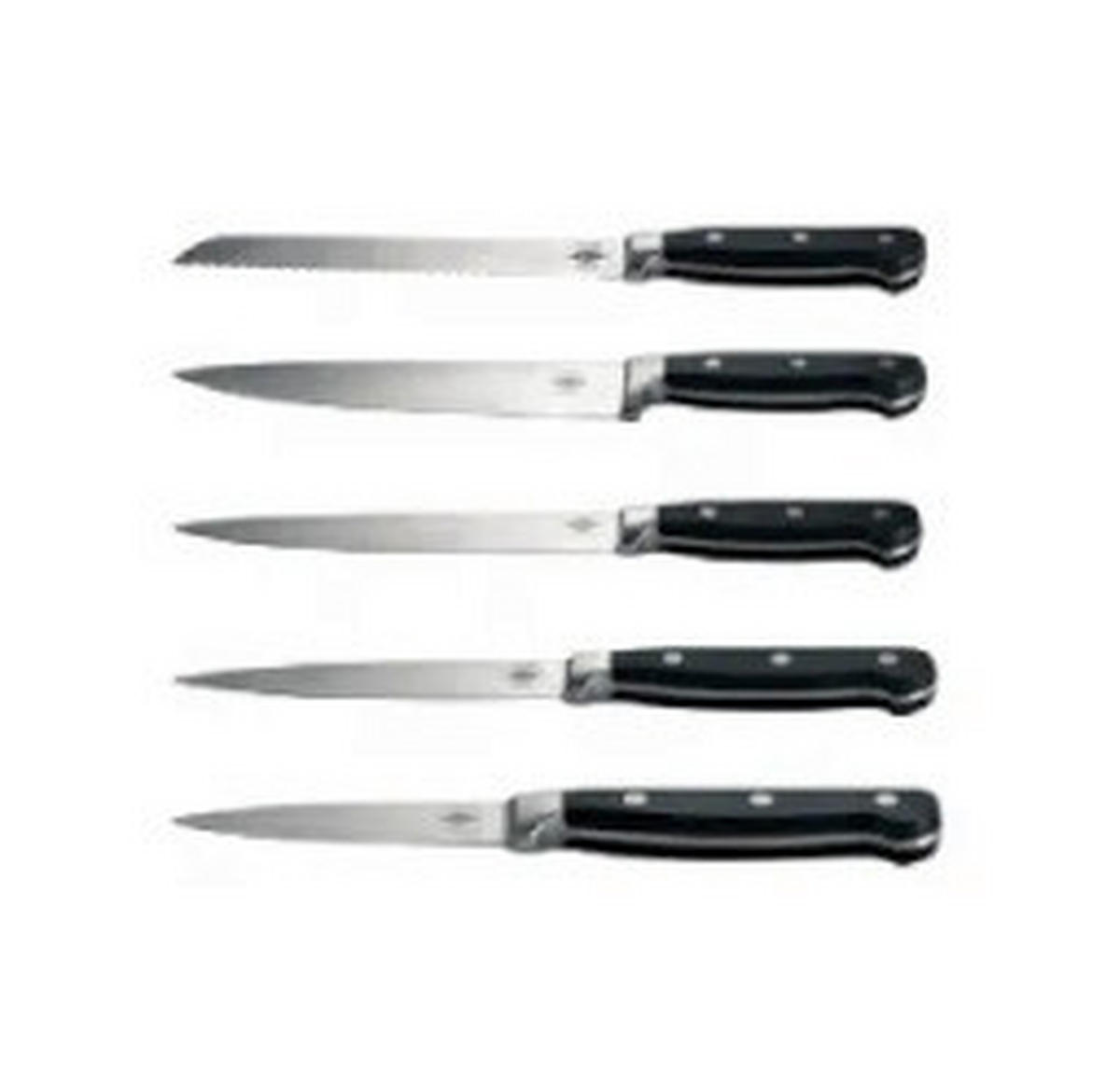 MESSERSET Messerset  - Silberfarben/Schwarz, Basics, Metall (50cm) - Wesco