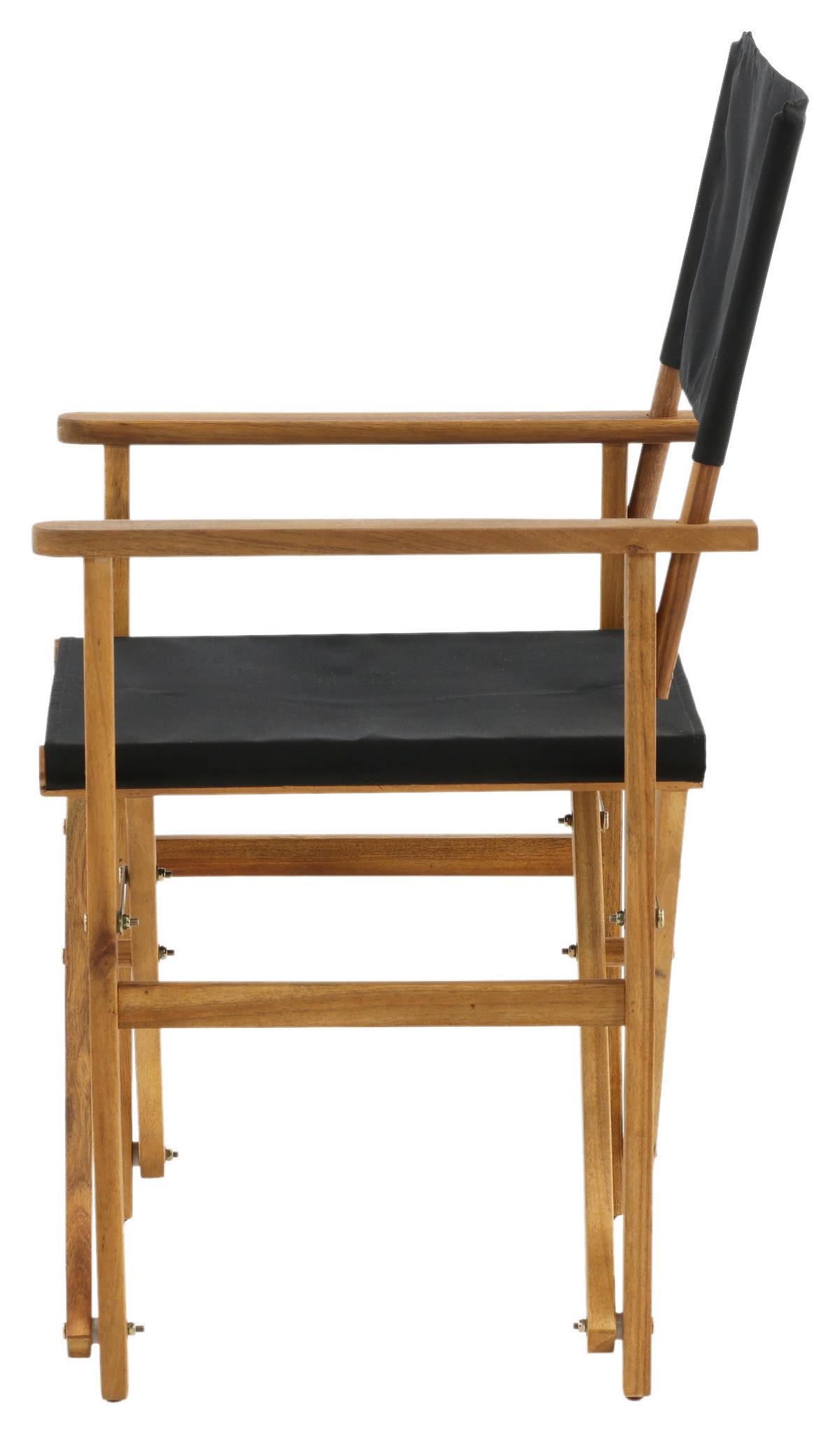 KLAPPSTUHL Textilgeflecht Akazie massiv Schwarz, Akaziefarben  - Schwarz/Akaziefarben, KONVENTIONELL, Holz/Textil (53/90/55cm) - Gardenson