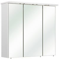 SPIEGELSCHRANK 75/72/20 cm  - Chromfarben/Weiss, Konventionell, Glas/Holzwerkstoff (75/72/20cm) - Xora