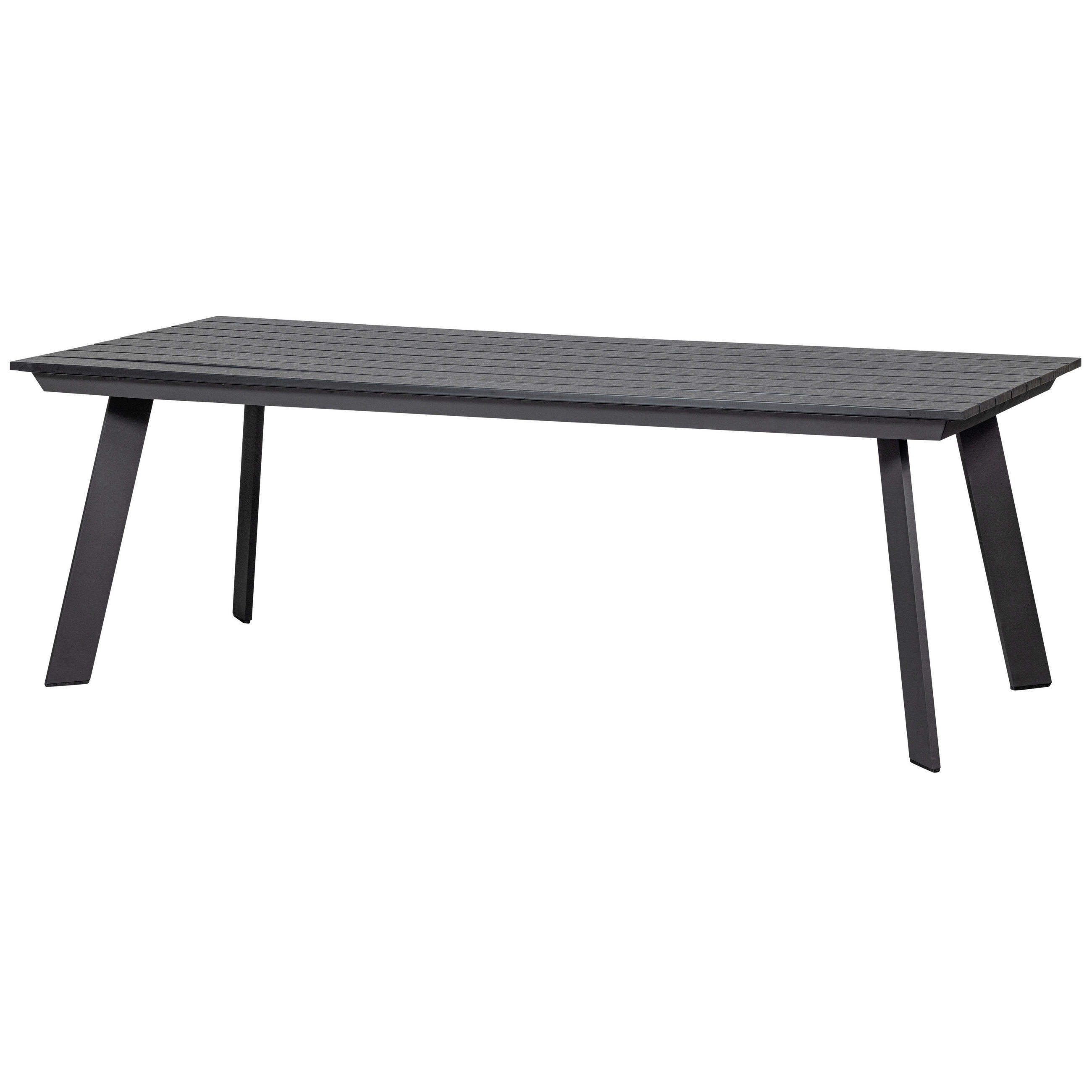 GARTENTISCH Holzwerkstoff Anthrazit rechteckig  - Anthrazit, Design, Holzwerkstoff/Metall (220/100/74cm) - Gardenson