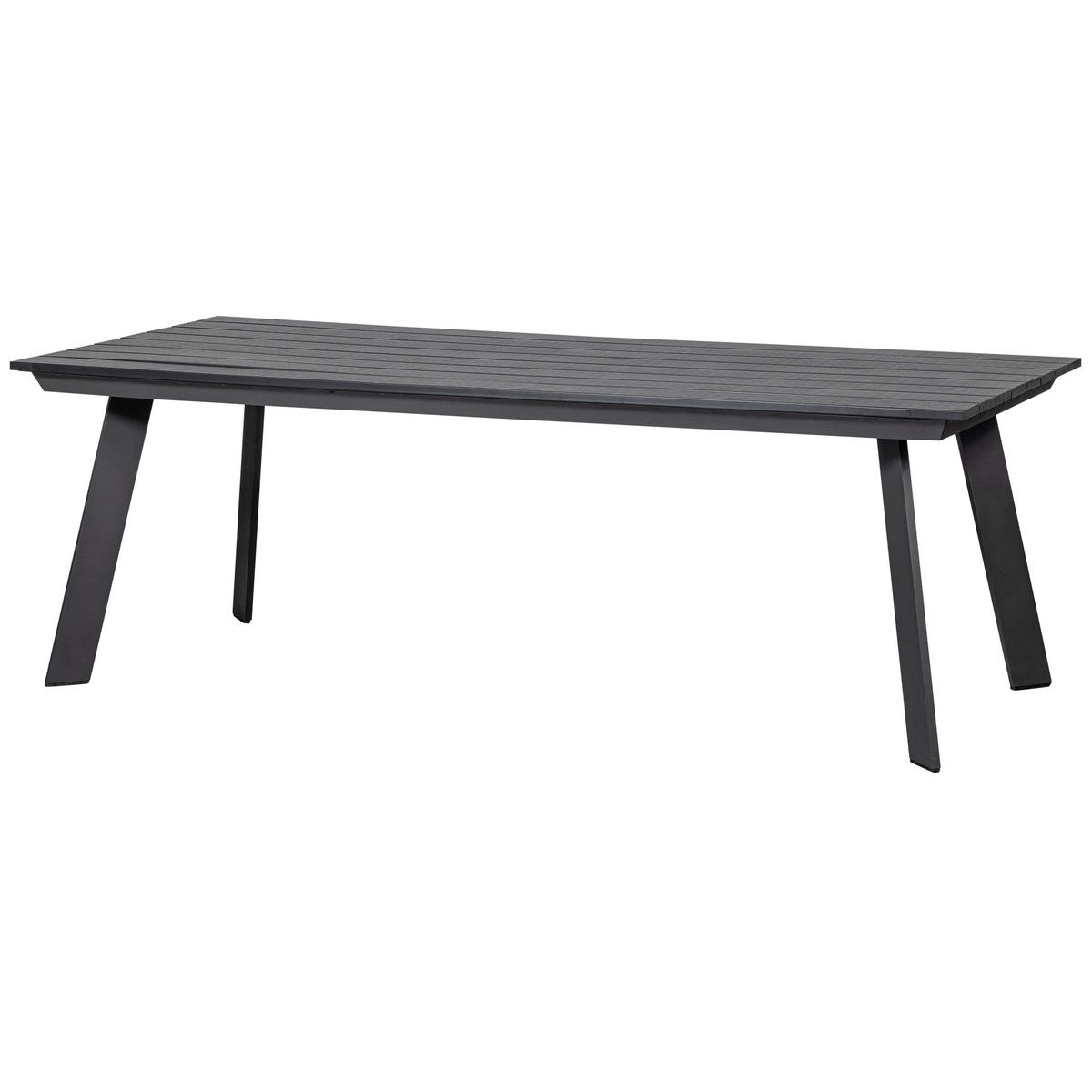 GARTENTISCH Holzwerkstoff Anthrazit rechteckig  - Anthrazit, Design, Holzwerkstoff/Metall (220/100/74cm) - Gardenson