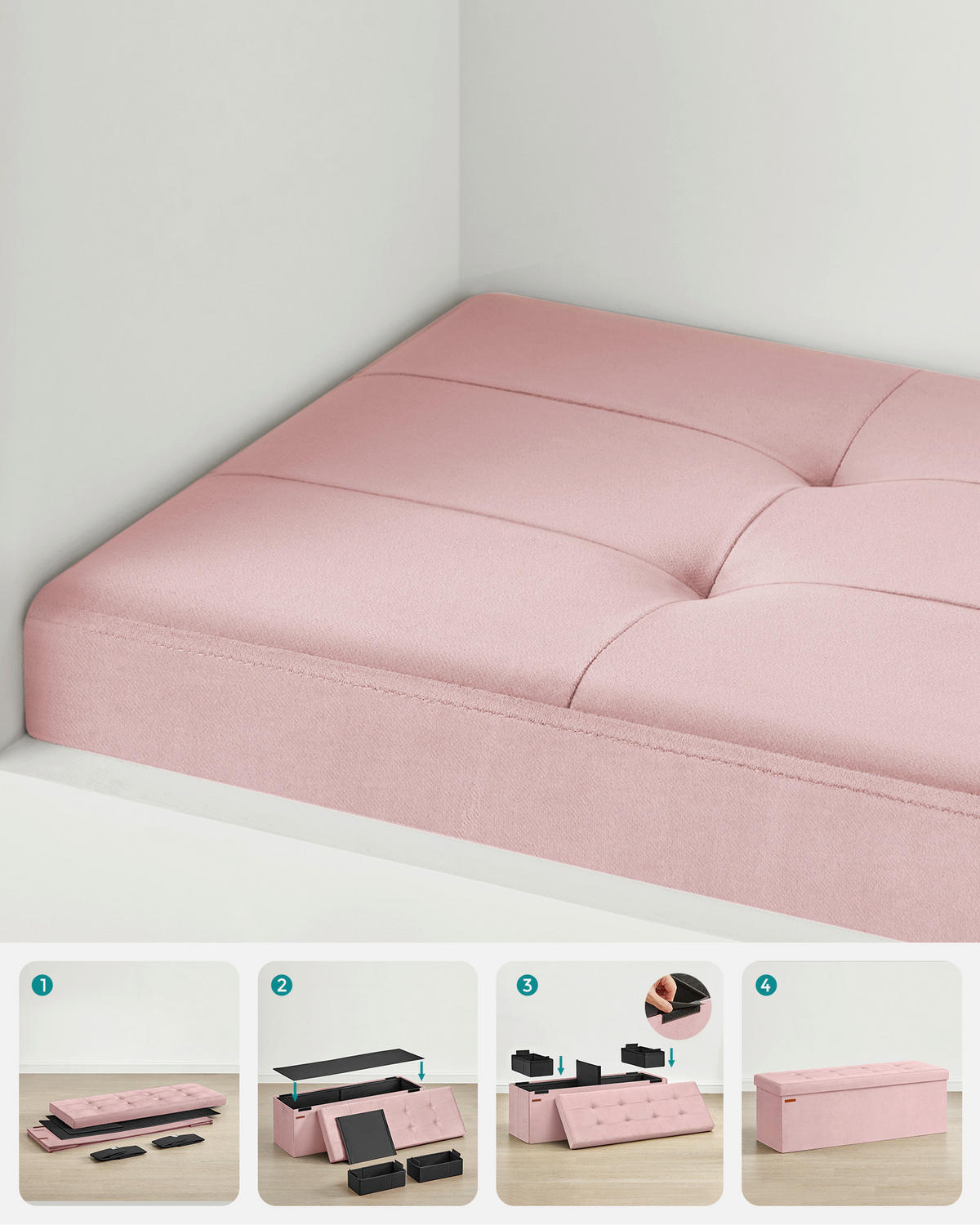 SITZBOX  - Rosa, Basics, Textil (110/38/38cm)