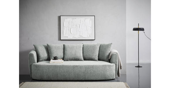 SCHLAFSOFA in Chenille Grau  - Schwarz/Grau, KONVENTIONELL, Kunststoff/Textil (238/74/107cm) - Carryhome