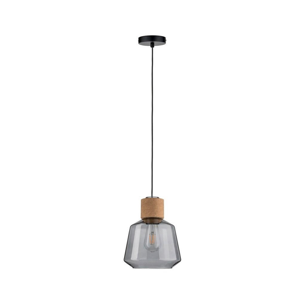 HÄNGELEUCHTE 20,8/110 cm  - Schwarz, KONVENTIONELL, Glas/Metall (20,8/110cm) - Paulmann