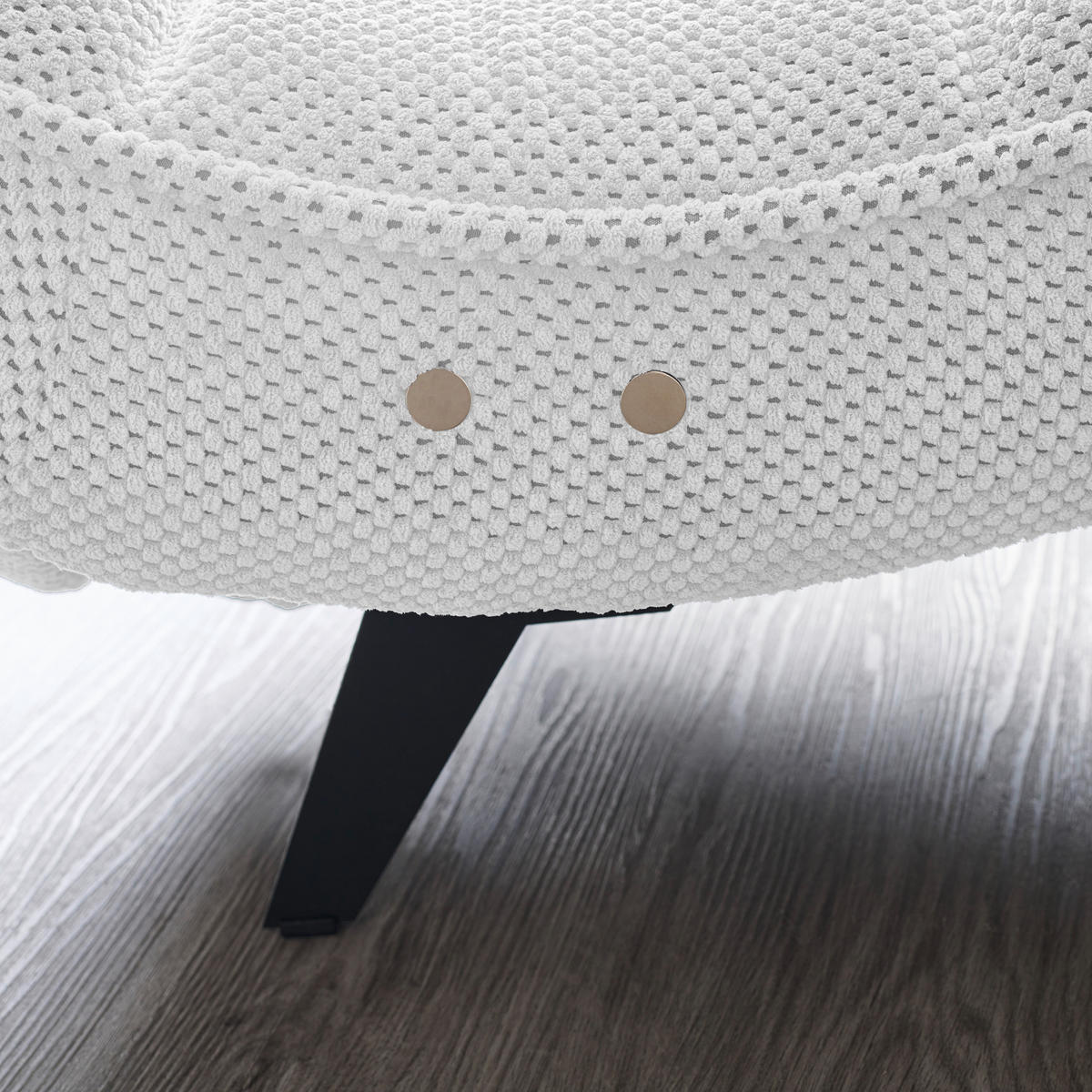 RELAXLIEGE in Webstoff Silberfarben  - Silberfarben/Schwarz, Design, Textil/Metall (75/158-178/58-86cm) - Welnova