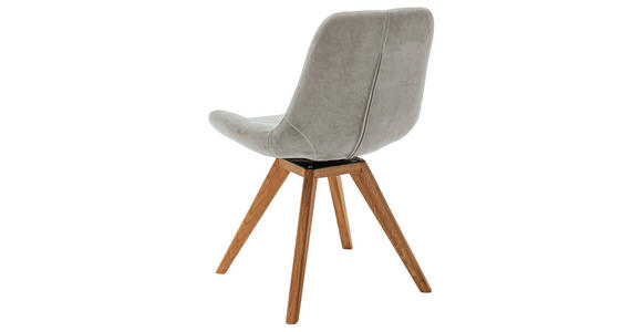 STUHL Flachgewebe Hellgrau - Hellgrau, KONVENTIONELL, Holz/Textil (56/84/63cm) - Carryhome