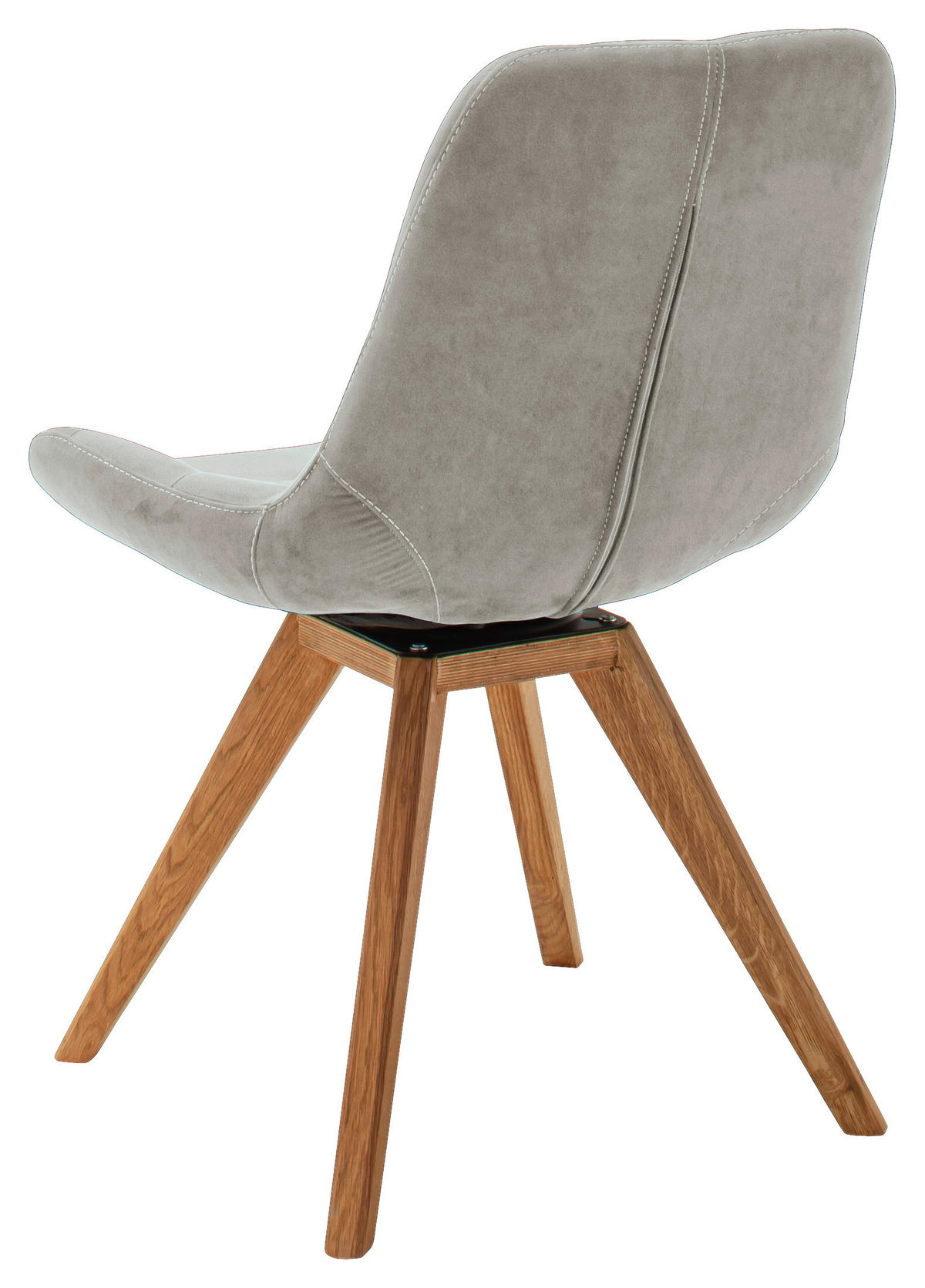 STUHL  in Flachgewebe  - Hellgrau, Konventionell, Holz/Textil (56/84/63cm) - Carryhome