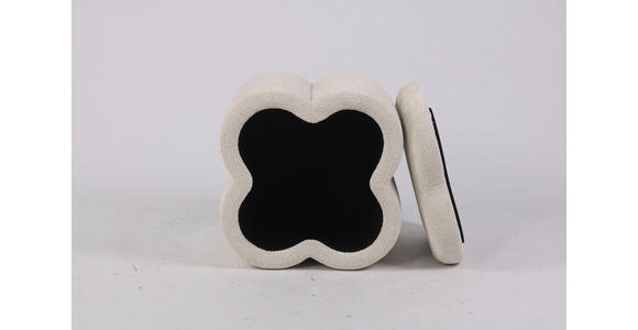 HOCKER in Textil Creme - Creme, Design, Textil (43/46/43cm) - Xora