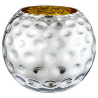 VASE  - Silberfarben, Design, Glas (24,5/24,5/20cm) - Cor Mulder