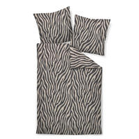 BETTWÄSCHE 2-teilig Biber 135/200 cm  - Anthrazit, Design, Textil (135/200cm) - Janine