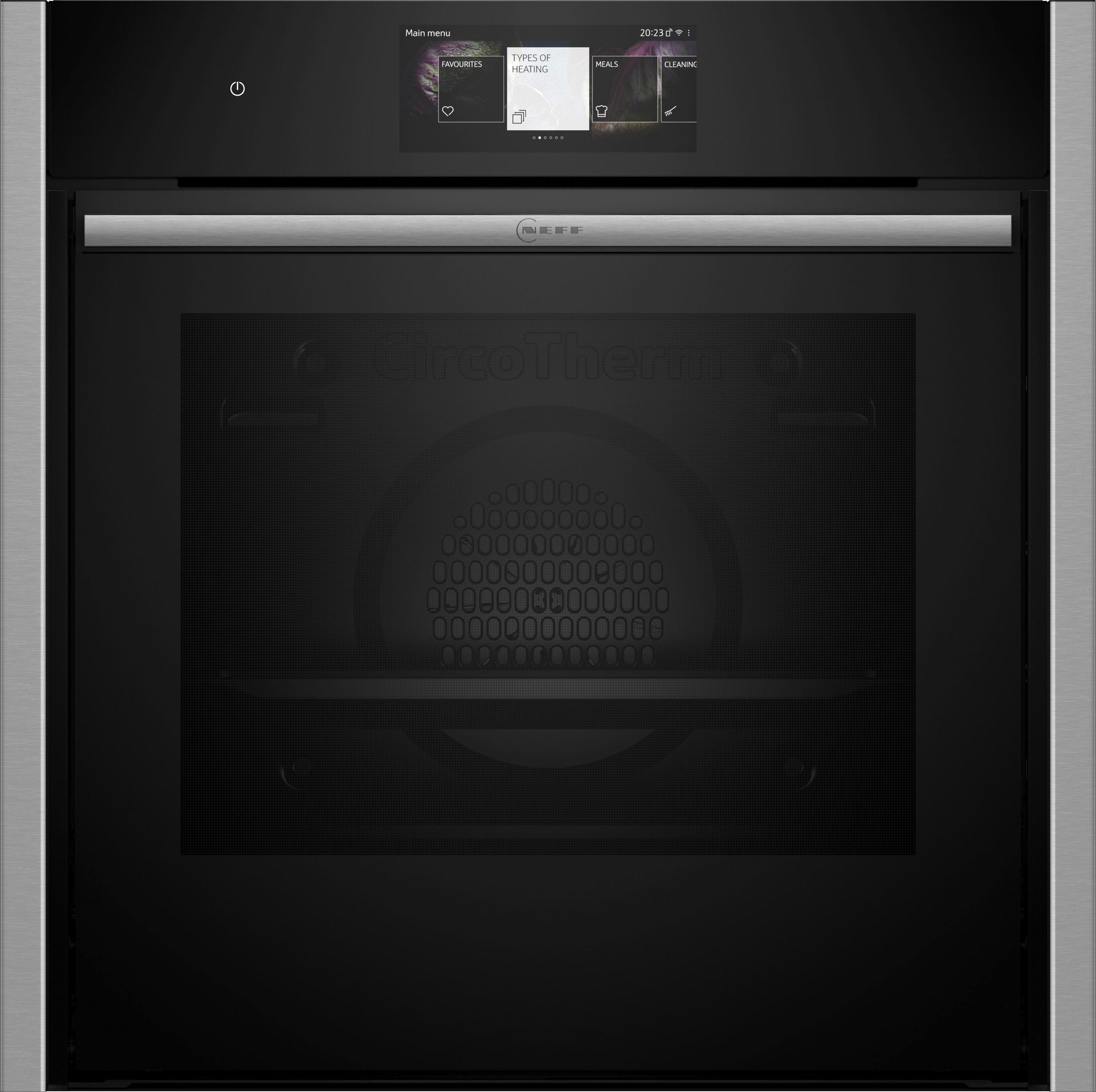 EINBAUBACKOFEN B64CT73N0  - Edelstahlfarben/Schwarz, Basics, Glas/Metall (59,5/59,6/45,8cm) - Neff