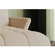 ECKSOFA Beige Flachgewebe Rücken echt, Kopfteilverstellung, Sitztiefenverstellung  - Beige/Schwarz, KONVENTIONELL, Textil/Metall (272/175cm) - Carryhome