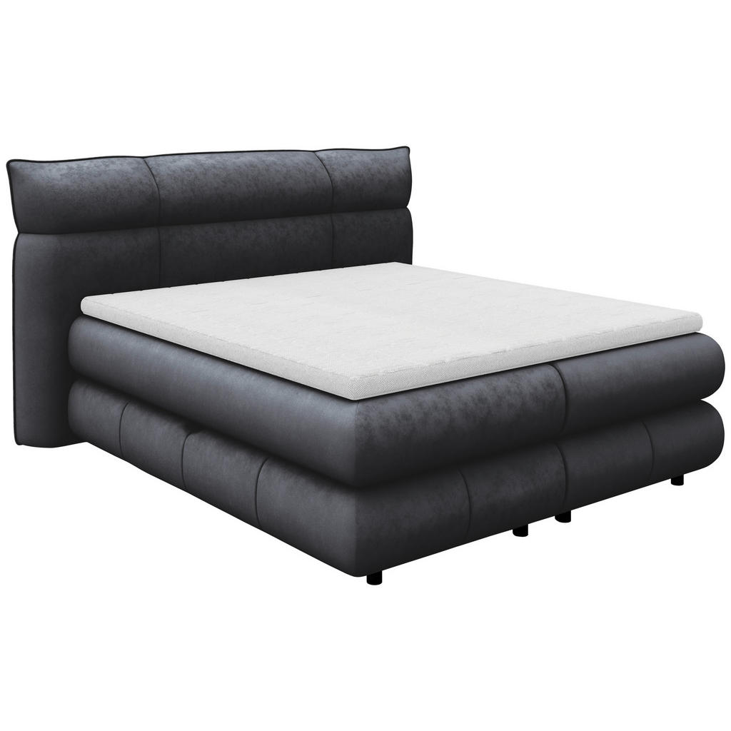 Boxspringbett Carmelo Schwarz 140x200 Cm H2