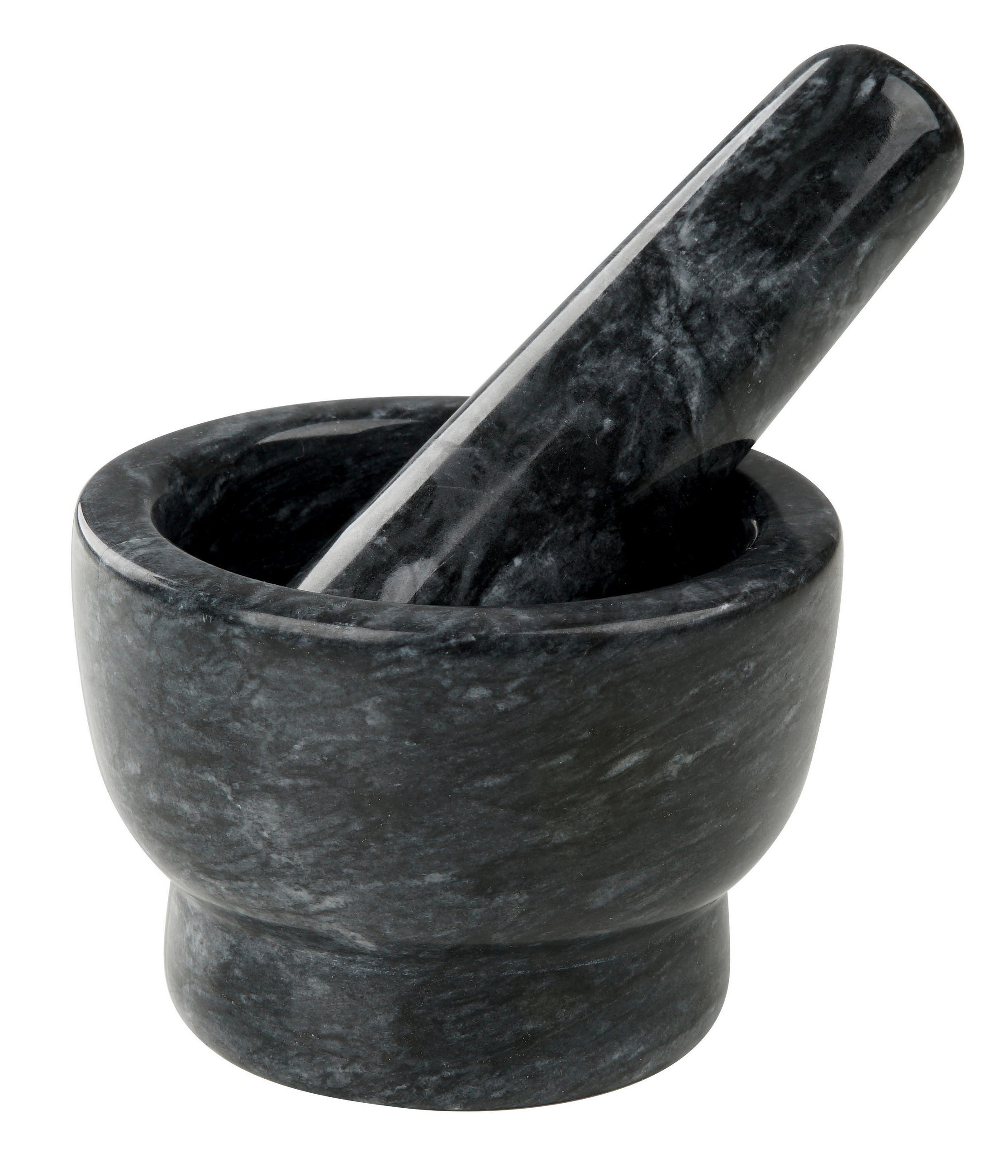 MÖRSERSET  - Schwarz, Design, Stein (9,5cm) - Chefkoch+Fackelmann