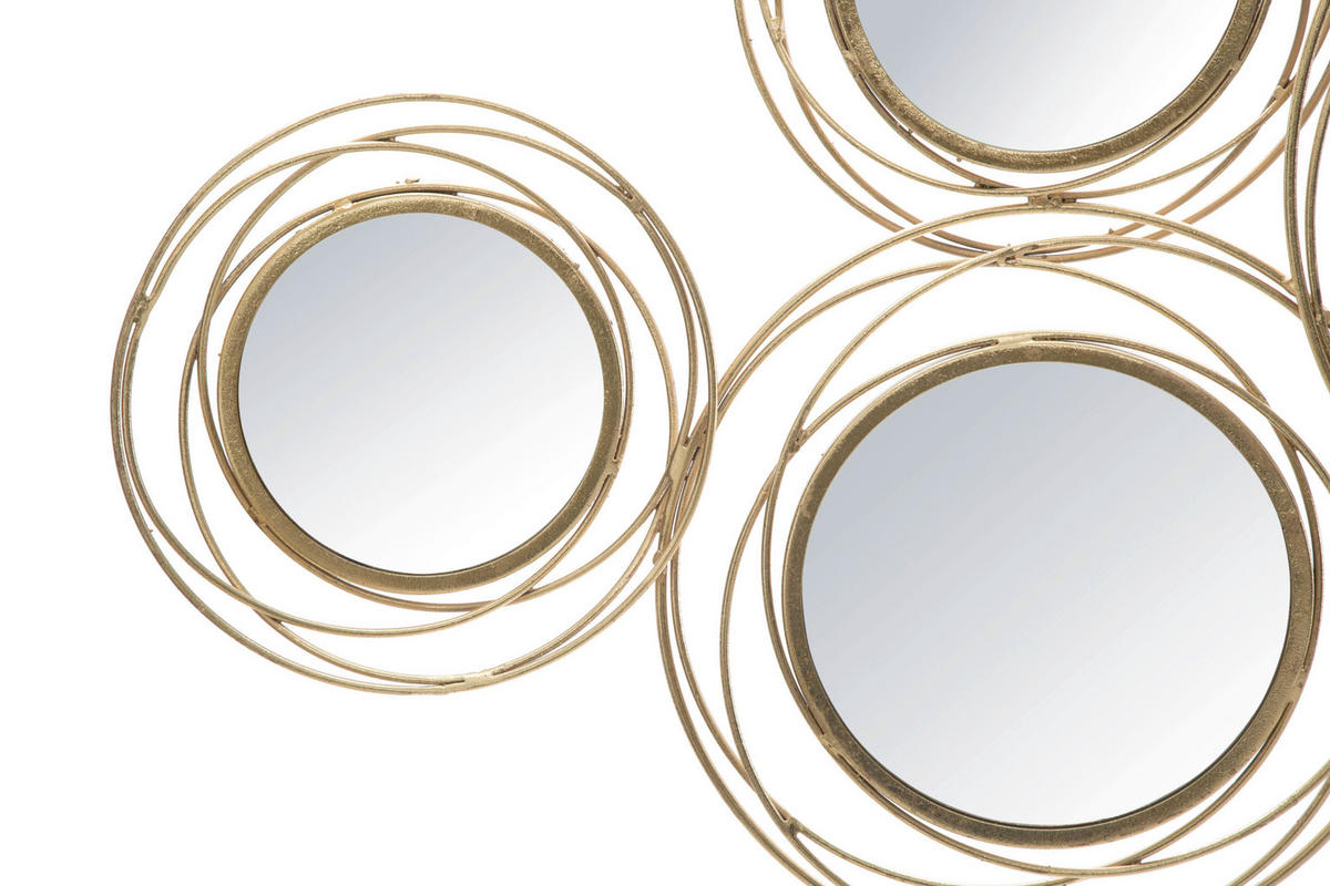 WANDDEKO Metall, Glas  - Goldfarben, Basics, Glas/Metall (124/53/4cm)