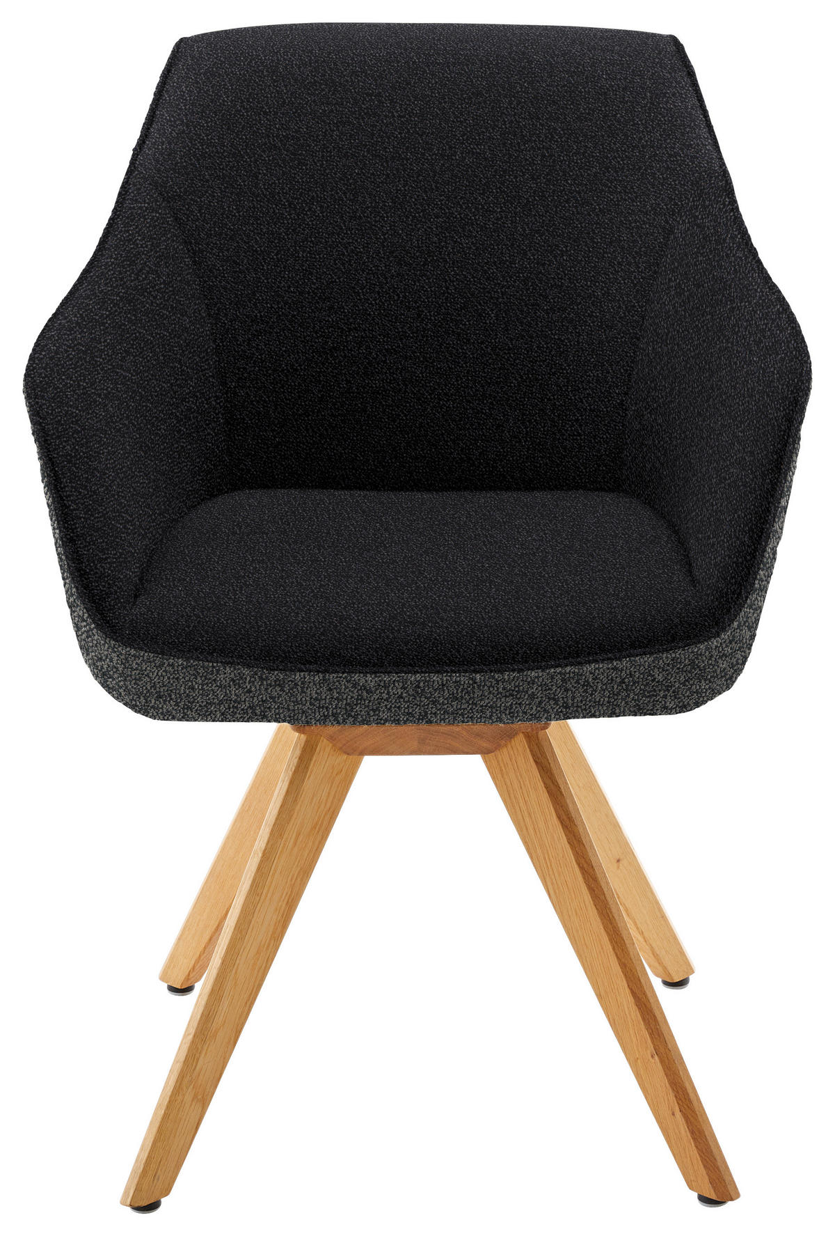 ARMLEHNSTUHL  in Flachgewebe  - Eichefarben/Anthrazit, Design, Holz/Textil (60/84/68cm) - Koinor