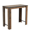 BARTISCH in Metall, Holzwerkstoff 120/58/108 cm   - Dunkelbraun/Schwarz, MODERN, Holzwerkstoff/Metall (120/58/108cm) - MID.YOU