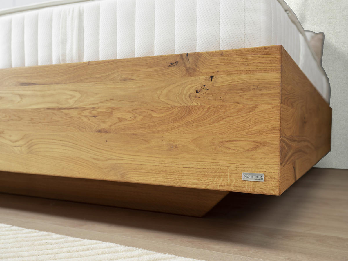 BOXSPRINGBETT 180/200 cm  in Wildeiche, Grauweiss  - Wildeiche/Grauweiss, Natur, Holz/Textil (180/200cm) - Valnatura