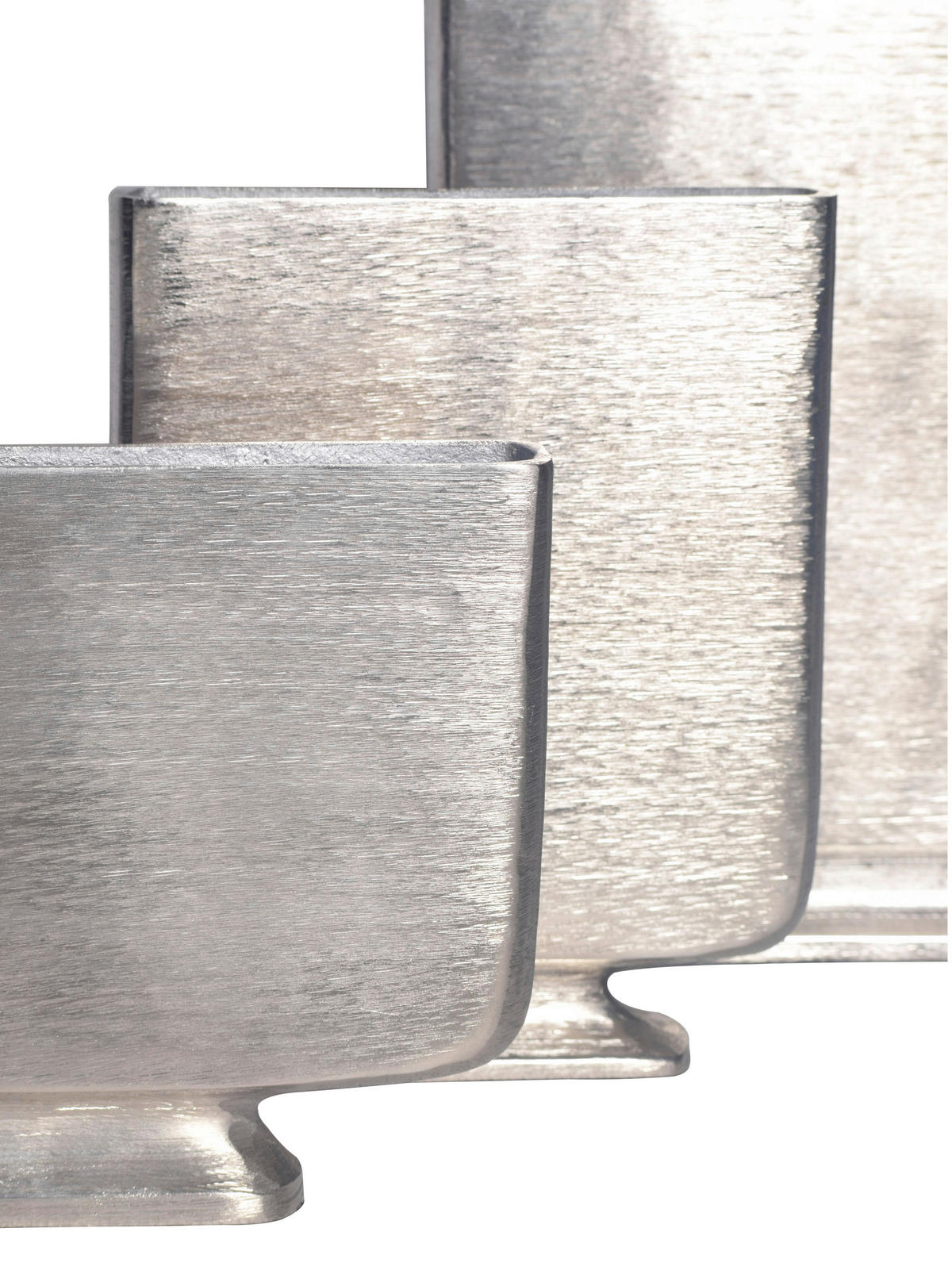 DEKOVASE  - Silberfarben, Design, Metall (26/33/4cm) - Livetastic
