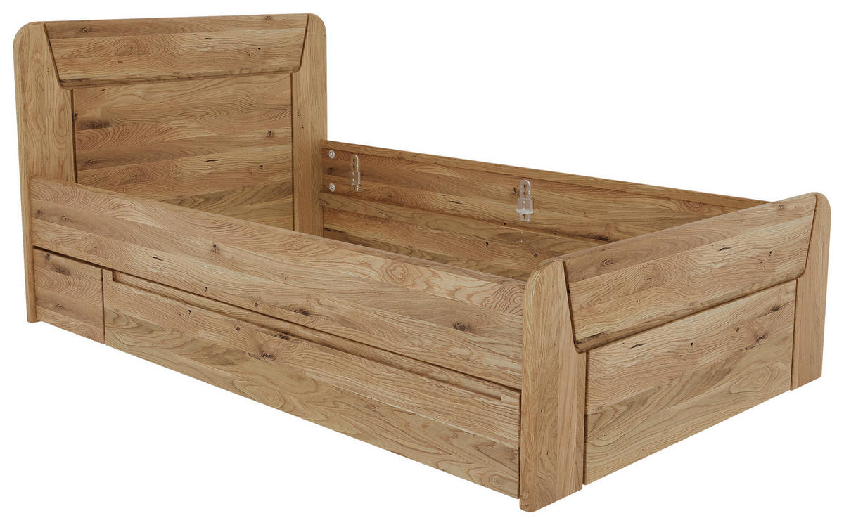 BETT - Wildeiche/Naturfarben, MODERN, Holz (100/200cm) - MID.YOU