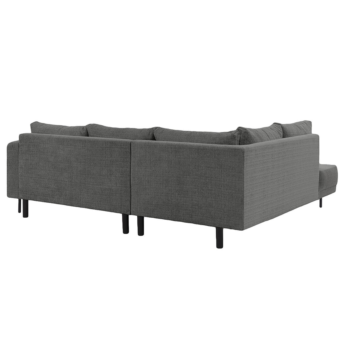 ECKSOFA Mauris Grau Chenille Rückenkissen  - Schwarz/Grau, Design, Kunststoff/Textil (200/233cm) - Livetastic