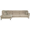 SOFFA i flatväv beige  - beige/mörkbrun, Klassisk, metall/trä (302/98/235/101cm) - Johann Jakob