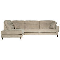 SOFFA i flatväv beige  - beige/mörkbrun, Klassisk, metall/trä (302/98/235/101cm) - Johann Jakob