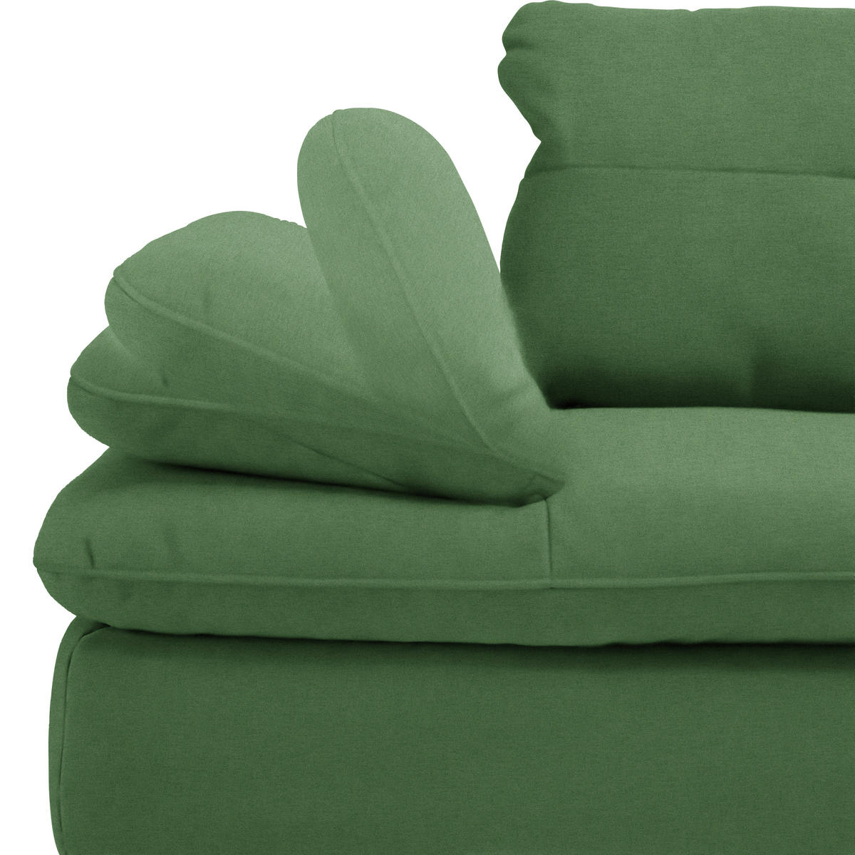 ECKSOFA in Flachgewebe Grün  - Schwarz/Grün, Design, Textil/Metall (344/271cm) - Chilliano