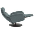 RELAXSESSEL in Leder Blaugrau  - Blaugrau/Schwarz, Design, Leder/Metall (76/108/86cm) - Dieter Knoll