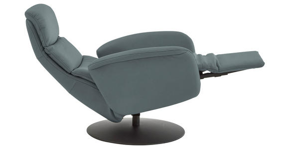 RELAXSESSEL in Leder Blaugrau  - Blaugrau/Schwarz, Design, Leder/Metall (76/108/86cm) - Dieter Knoll