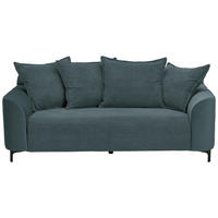 2-SITZER-SOFA in Cord, Velours Dunkelgrau  - Dunkelgrau/Schwarz, Konventionell, Textil/Metall (175/84/99cm) - Carryhome