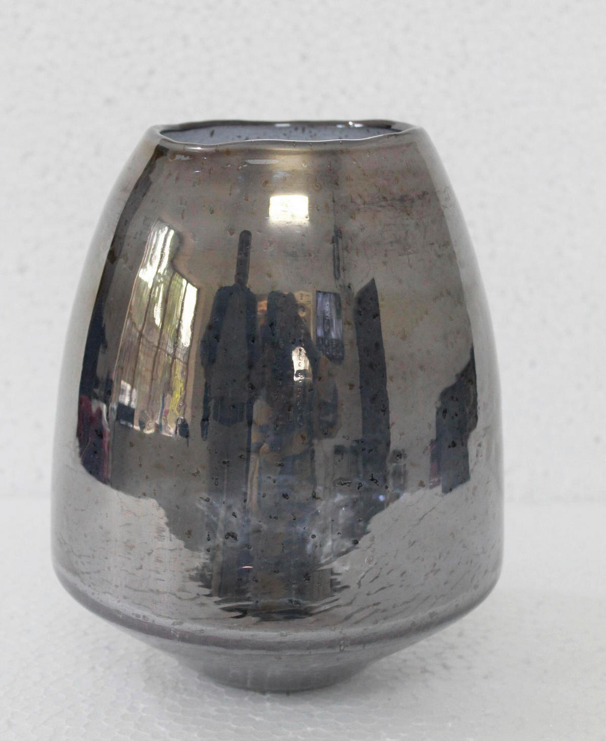 TEELICHTGLAS - Grau, Trend, Glas (17,5/21cm)