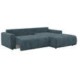ECKSOFA  in Webstoff Petrol  - Petrol/Schwarz, KONVENTIONELL, Kunststoff/Textil (270/192cm) - Carryhome