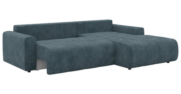 ECKSOFA  in Webstoff Petrol  - Petrol/Schwarz, KONVENTIONELL, Kunststoff/Textil (270/192cm) - Carryhome