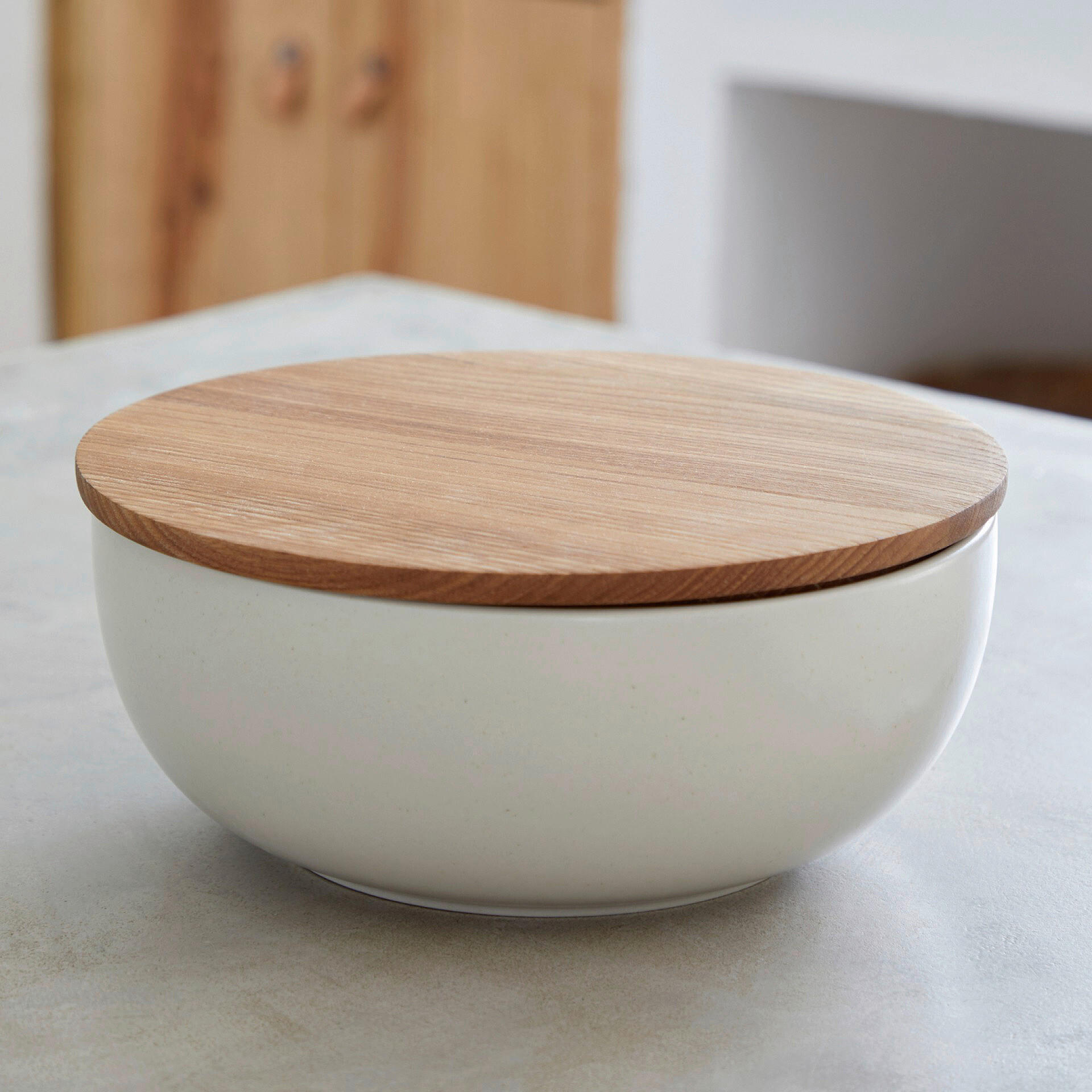 SCHÜSSEL PACIFICA - Eichefarben/Creme, Basics, Keramik/Holz (25/11cm) - Costa Nova
