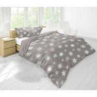 ÁGYNEMŰHUZAT-GARNITÚRA  - fehér/szürke, Basics, textil (140/200cm)