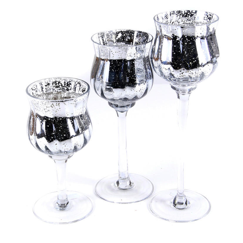WINDLICHT - Silberfarben, Basics, Glas (9/25cm)