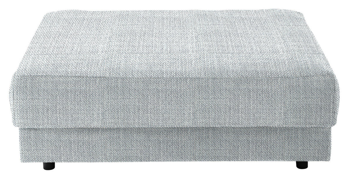 HOCKER in Textil Hellgrau  - Hellgrau/Schwarz, Design, Kunststoff/Textil (105/38/117cm) - home24