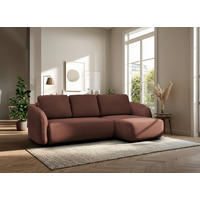 ECKSOFA PORTO Rot  - Rot/Schwarz, Design, Textil (270/154cm) - MID.YOU