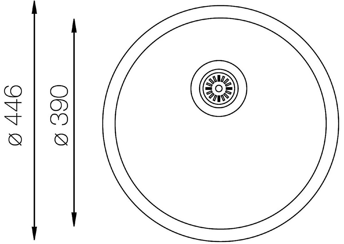 SPÜLE 1720PORTLAND446  - Edelstahlfarben, Trend, Metall (44,6/17cm) - Respekta