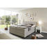 BOXSPRINGBETT Lederlook 180/200 cm INKL. Matratze, Topper - Zinkfarben/Schwarz, Design, Kunststoff/Textil (180/200cm) - Hom`in