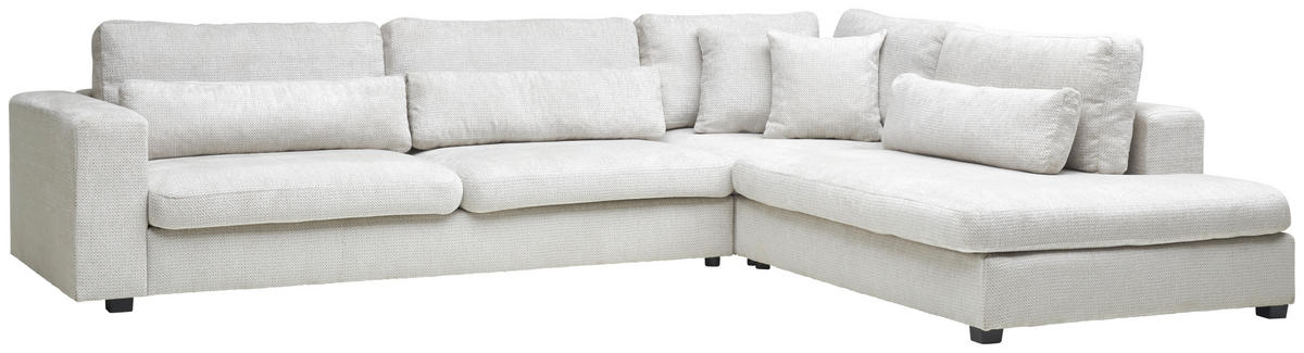 ECKSOFA in Chenille Greige  - Greige/Schwarz, Konventionell, Kunststoff/Textil (314/250cm) - Carryhome